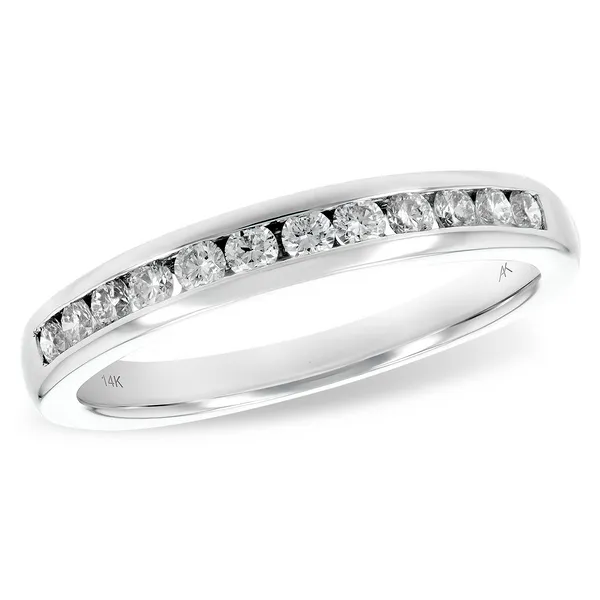 14Kt White Gold Diamond 0.33CTW Channel-set Wedding Band Size 7 Swede's Jewelers East Windsor, CT