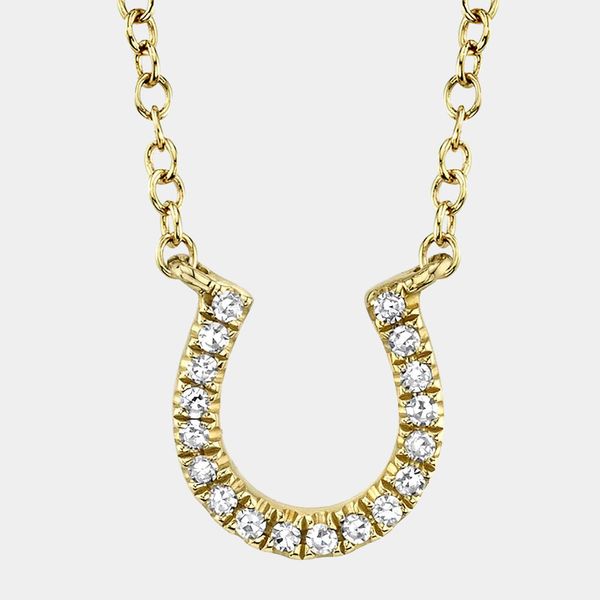 14kt Yellow Gold Diamond .28CTW I/SI Horseshoe Necklace 18