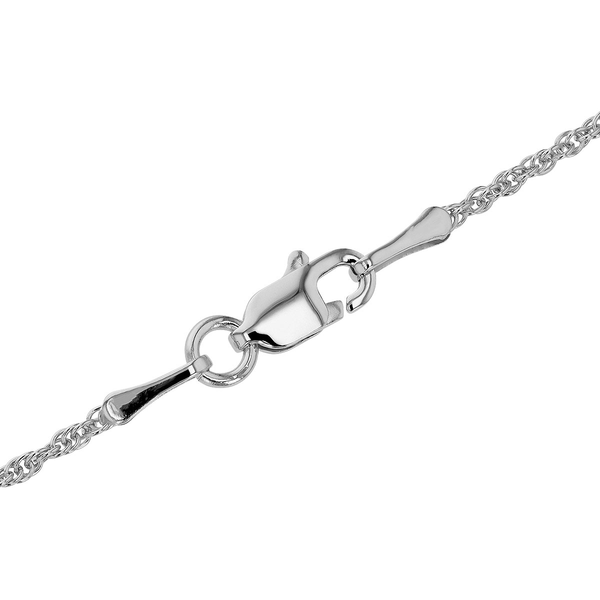 14Kt White Gold Custer Diamond 1.00CTW Pendant on 18