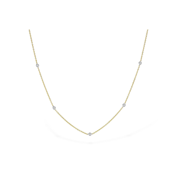 14Kt Yellow Gold Diamond by the Yard Necklace Swede's Jewelers East Windsor, CT
