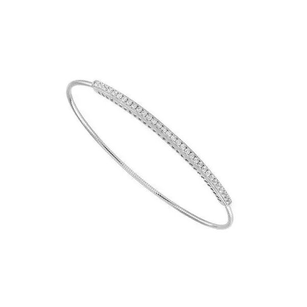 14Kt White Gold Diamond Titanium Flex Bracelet Swede's Jewelers East Windsor, CT