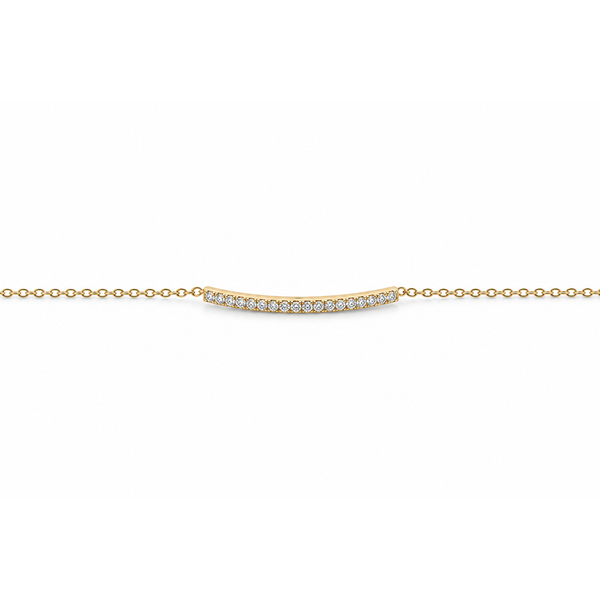 14Kt Yellow Gold .25CTW G/SI1 Diamond Bar Bracelet 7