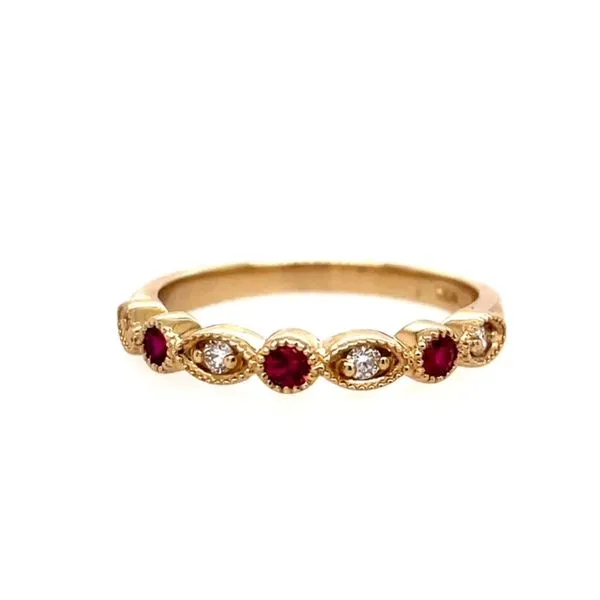 DConnolly 14kt YG Ruby & Diamond Ring. Swede's Jewelers East Windsor, CT