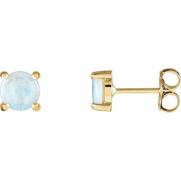 Sterling Silver Pear Shaped Blue Man Made Opal Earrings Swede's Jewelers East Windsor, CT