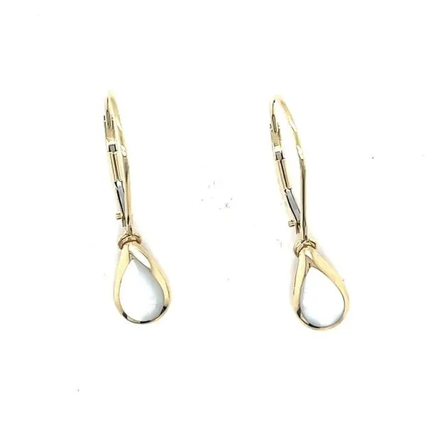 14Kt Yellow Gold Mother of Pearl Drop Earrings similar item image