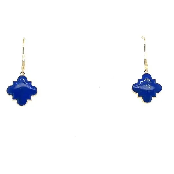 14Kt Yellow Gold Lapis Drop Earrings Swede's Jewelers East Windsor, CT