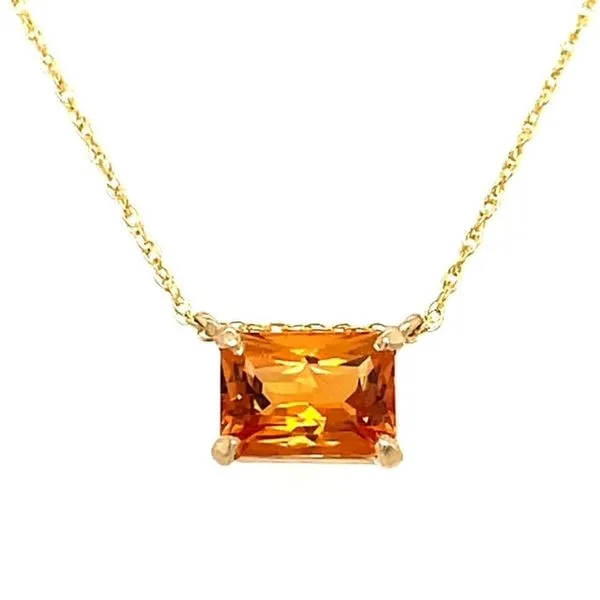 Swedes 14ktyg 7x5 Emerald Cut Citrine Pendant Swede's Jewelers East Windsor, CT