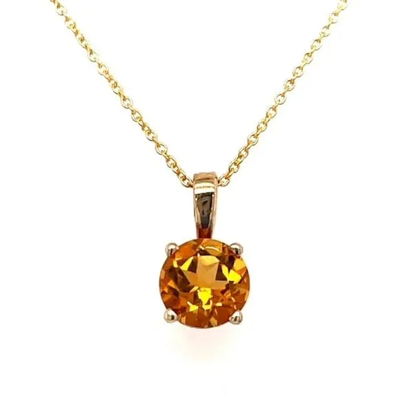14kt Yellow Gold 6mm Citirne Pendant. Swede's Jewelers East Windsor, CT