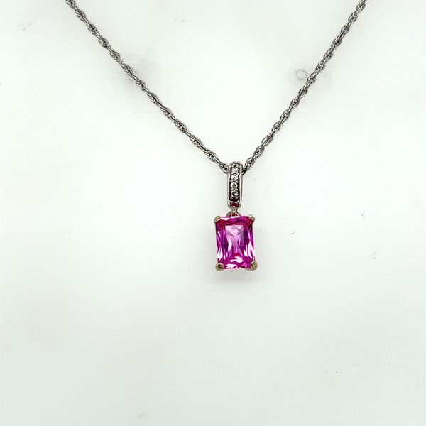 Pink Sapphire and Diamond Pendant Swede's Jewelers East Windsor, CT
