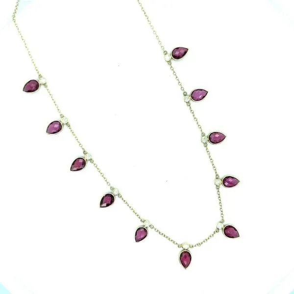 Olivia B Rhodolite Garnet and Diamond Statement Necklace Swede's Jewelers East Windsor, CT