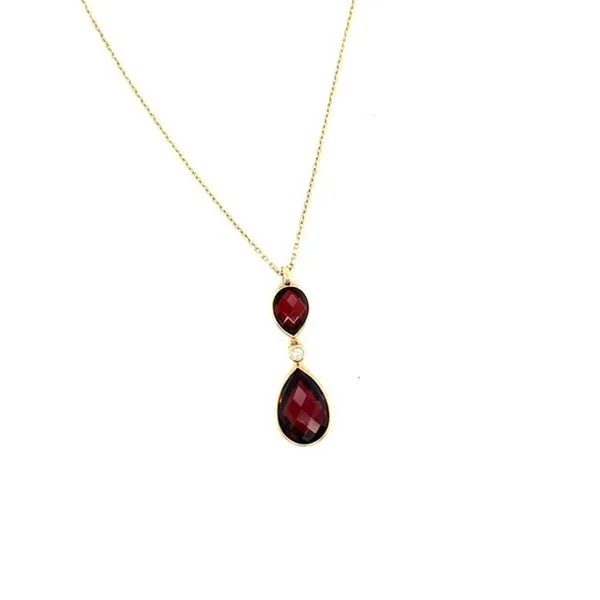 Garnet and Diamond Pendant Swede's Jewelers East Windsor, CT