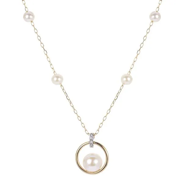 14KT Yellow Gold 4-4.5mm/6.5-7mm Freshwater Pearl Necklace Swede's Jewelers East Windsor, CT