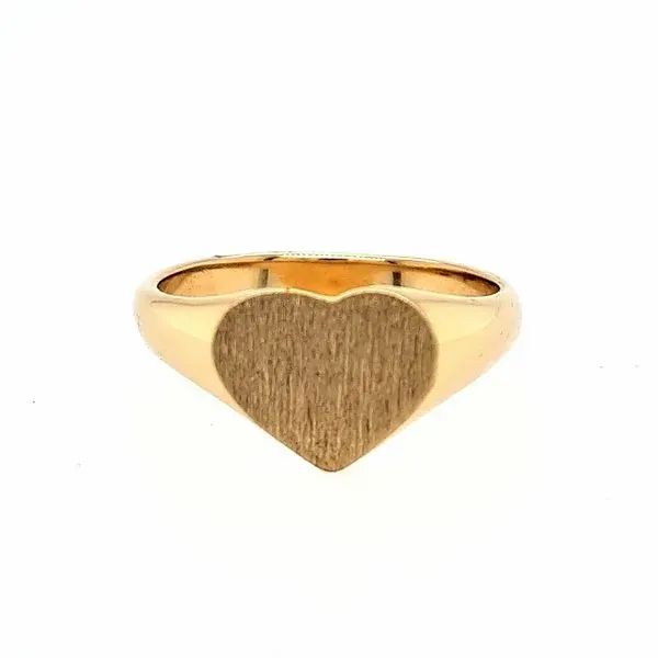 14Kt Yellow Gold Ladies Heartshaped Signet Ring Swede's Jewelers East Windsor, CT