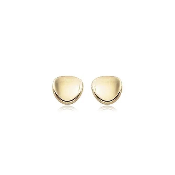 Carla 14kt yellow gold dapped disk earring Swede's Jewelers East Windsor, CT