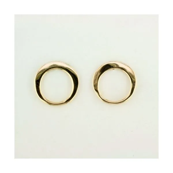 Kruskal 14kt YG Little Circle Earrings. Swede's Jewelers East Windsor, CT