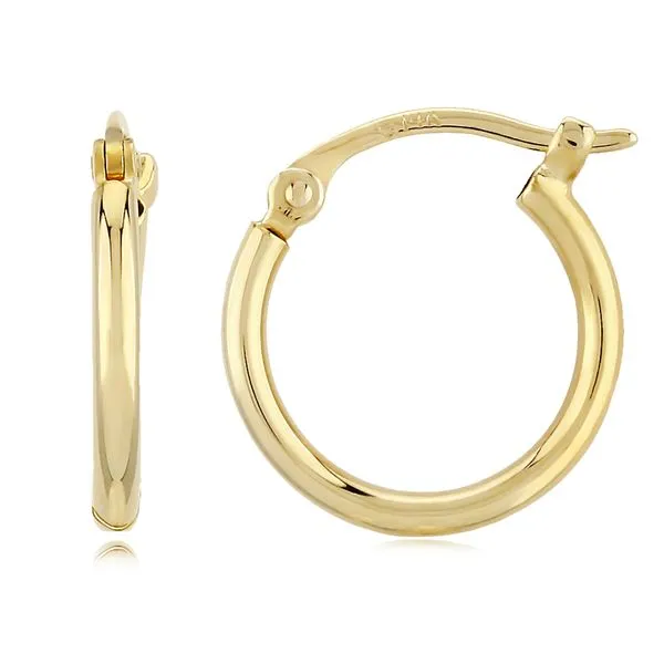 Carla 14K Yellow Gold Small Thin Hoop Earrings Swede's Jewelers East Windsor, CT