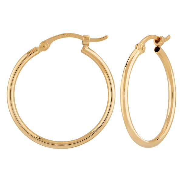 14K Yellow Gold Large Thin Hoop Earrings 1.5x30mm Swede's Jewelers East Windsor, CT