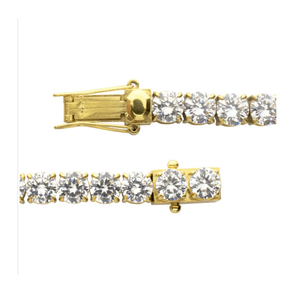 Men's 18kt Gold Plated Tennis Bracelet Image 2 Swede's Jewelers East Windsor, CT