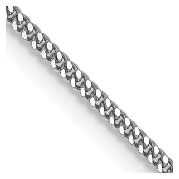 14kt White Gold Curb Chain 18