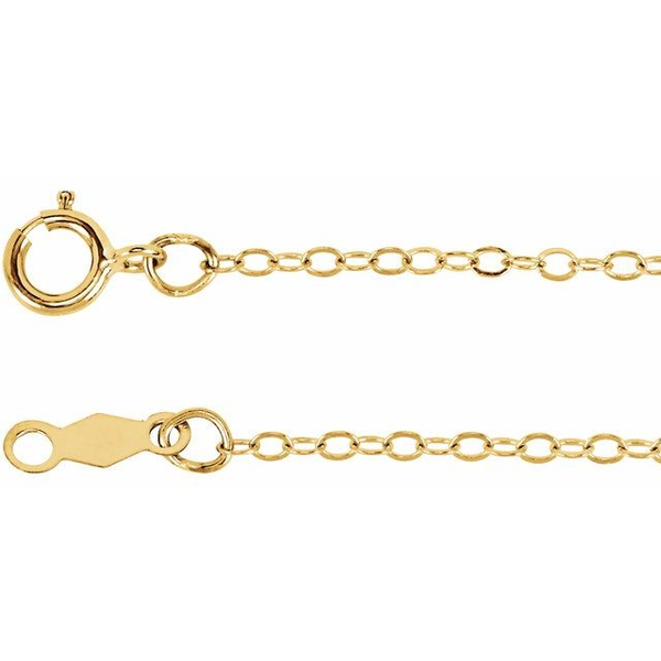 14Kt White Gold 0.50mm Box Chain 18