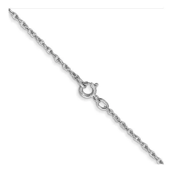 10K White gold .8mm Lite-Baby Rope Chain Swede's Jewelers East Windsor, CT