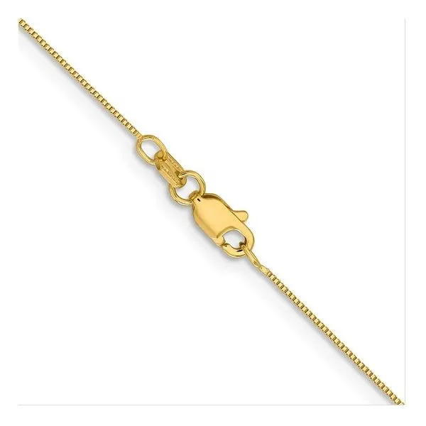 14k Yellow Gold .5mm Box Chain with Lobster Clasp Swede's Jewelers East Windsor, CT