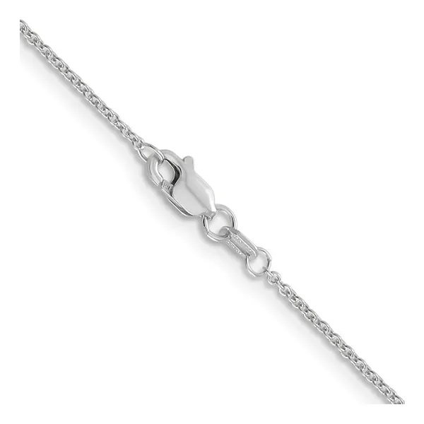 14Kt White Gold 1.2mm Cable Chain 18