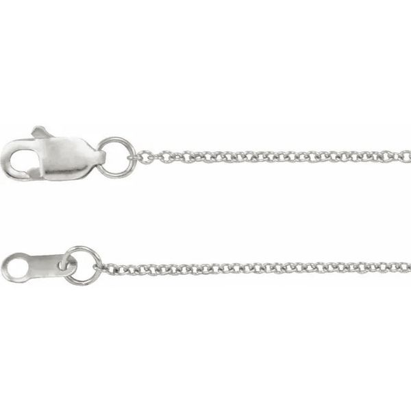 14Kt Yellow Gold 1mm Cable Link Chain 16-18