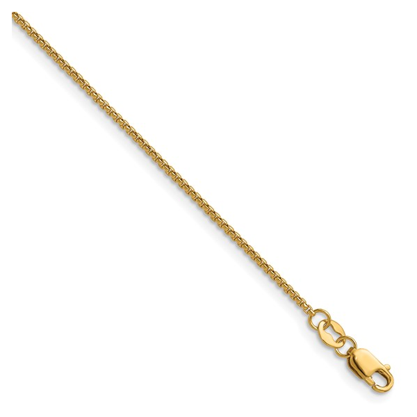 14K Gold Filled 1.20mm Round Box Chain 16