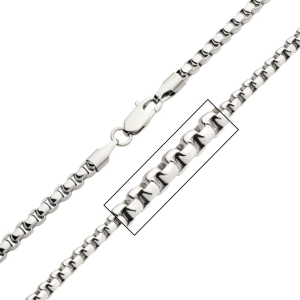 Stainless Steel Box Chain Swede's Jewelers East Windsor, CT