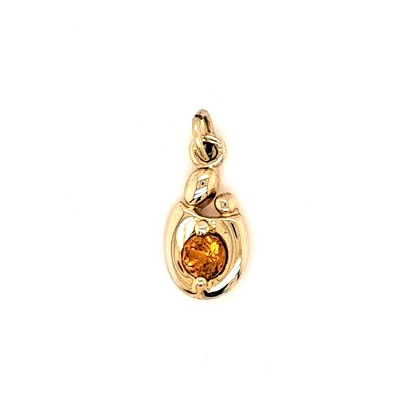 14Kt Yellow Gold Mother & Child Charm With Citrine Swede's Jewelers East Windsor, CT