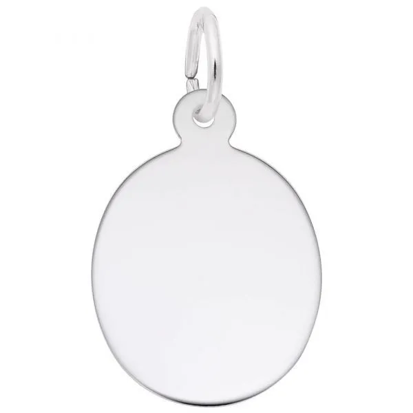 Sterling Silver Oval Disc Charm Swede's Jewelers East Windsor, CT