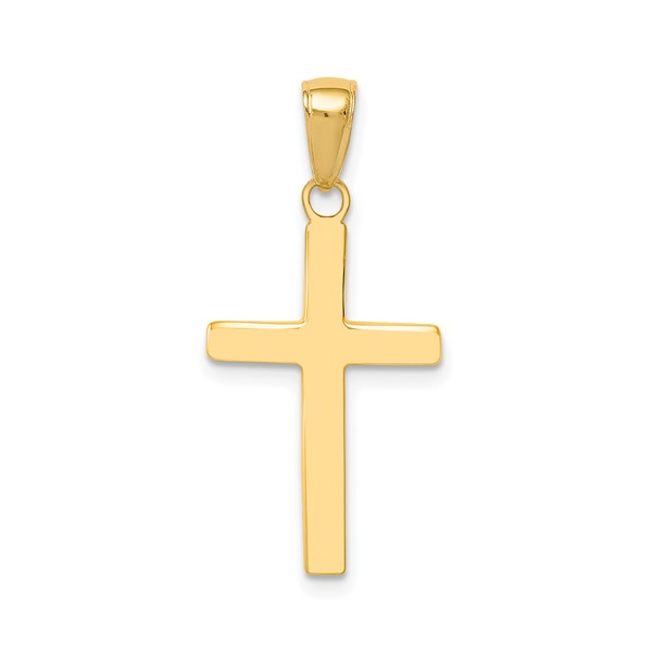 14k Polished Cross Charm 25x14mm Swede's Jewelers East Windsor, CT