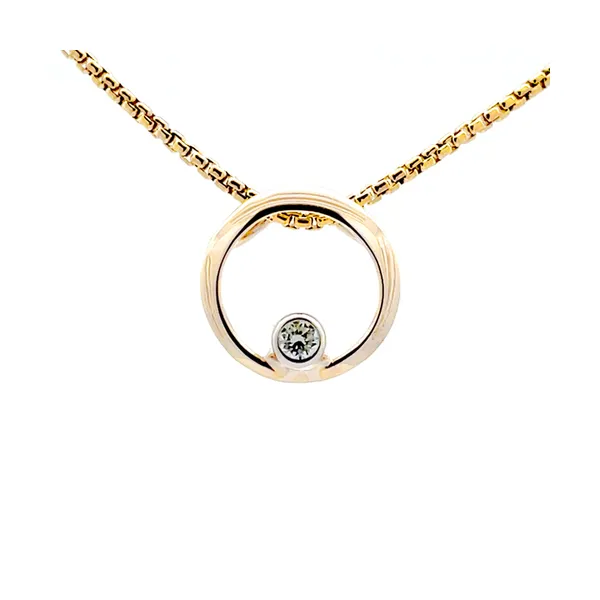 14Kt Yellow Gold Diamond Ring Pendant Swede's Jewelers East Windsor, CT