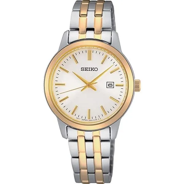 Seiko Women's Watch Two-Tone With White Face And Date Display Swede's Jewelers East Windsor, CT