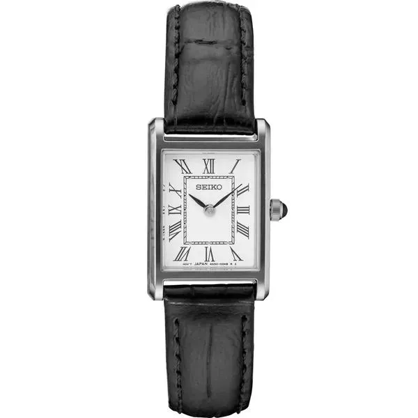 Seiko Women's Reclangular White Dial Watch Swede's Jewelers East Windsor, CT