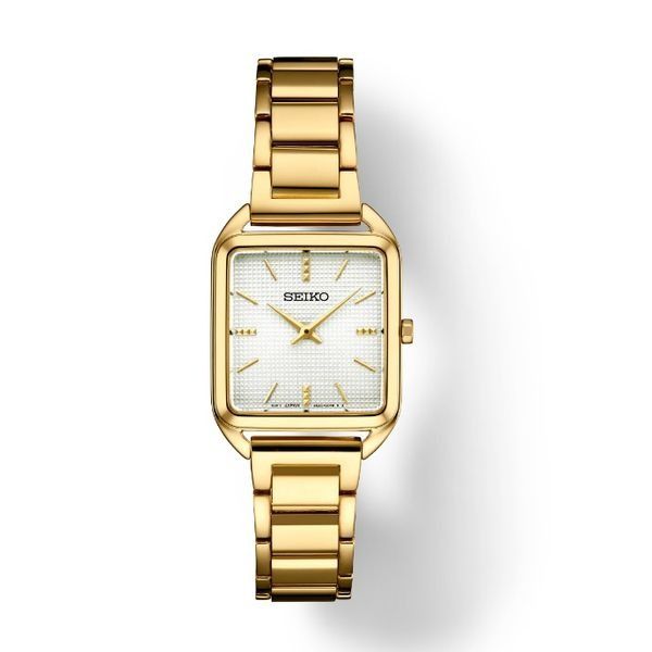 Seiko Women's Yellow Tone Square Face Watch - Main Image