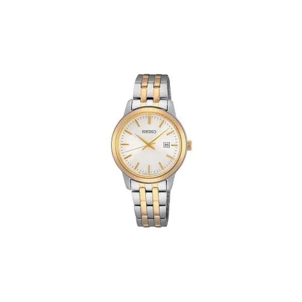 Seiko Women's Watch Two-Tone With White Face And Date Display Swede's Jewelers East Windsor, CT