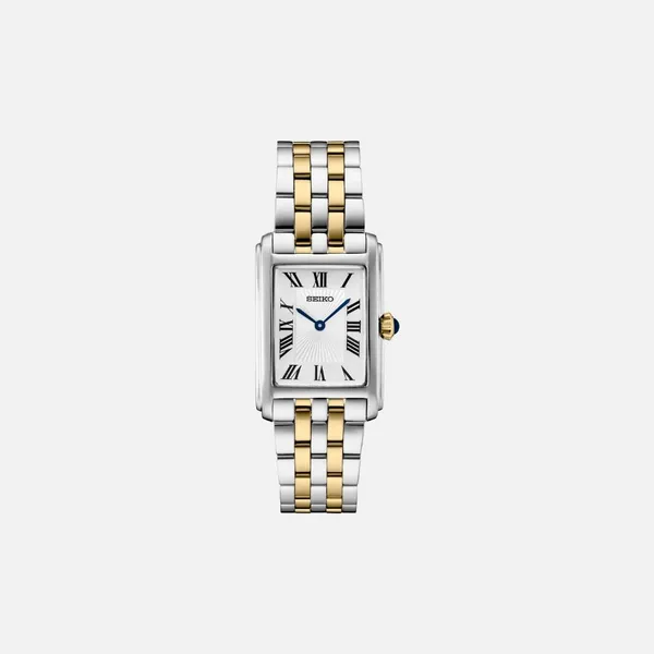 Seiko Women's Essentials 2 Tone Tank Watch Swede's Jewelers East Windsor, CT
