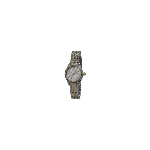 Seiko Women's Watch 2 Tone Stainless Steel with White Dial Swede's Jewelers East Windsor, CT
