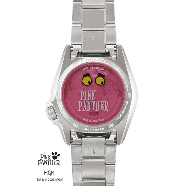 Seiko Limited Edition Pink Panther Watch Stainless Steel Image 2 Swede's Jewelers East Windsor, CT