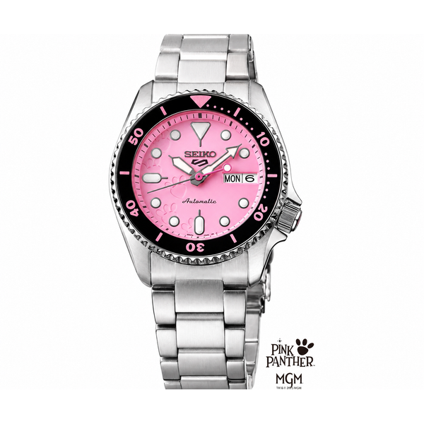 Seiko Limited Edition Pink Panther Watch Stainless Steel Swede's Jewelers East Windsor, CT