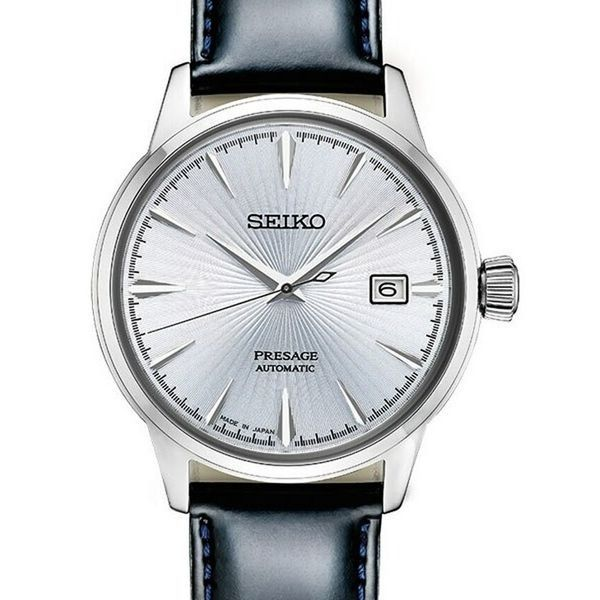 Seiko Gents Stainless Steel Automatic with Black Leather Dep | Swede's  Jewelers | East Windsor, CT