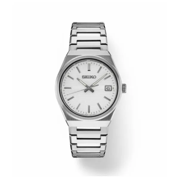 Seiko Men's Watch Stainless Steel with Silver Tone Dial Swede's Jewelers East Windsor, CT