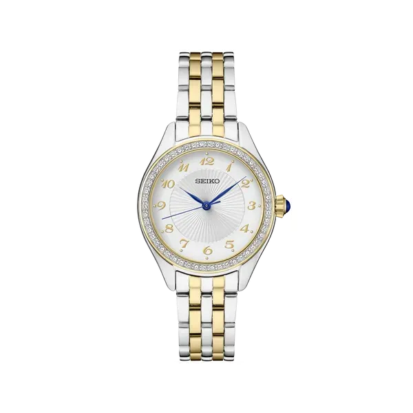 Crystals SS TT Quartz White Dial Swede's Jewelers East Windsor, CT