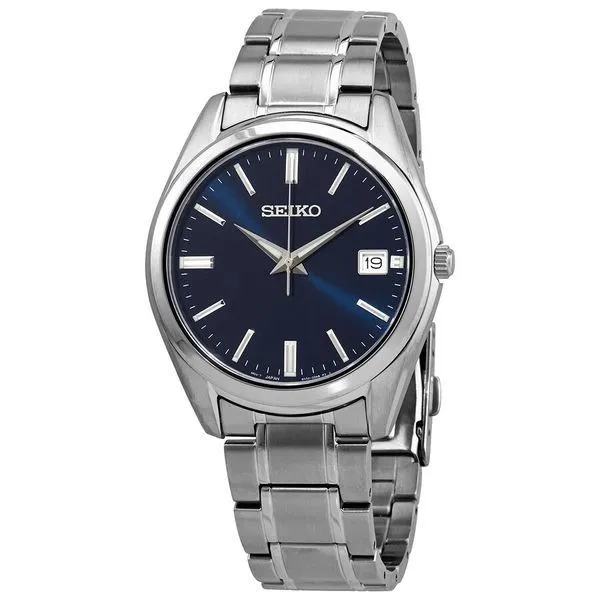 Seiko Essentials SS Analog Blue Dial Swede's Jewelers East Windsor, CT