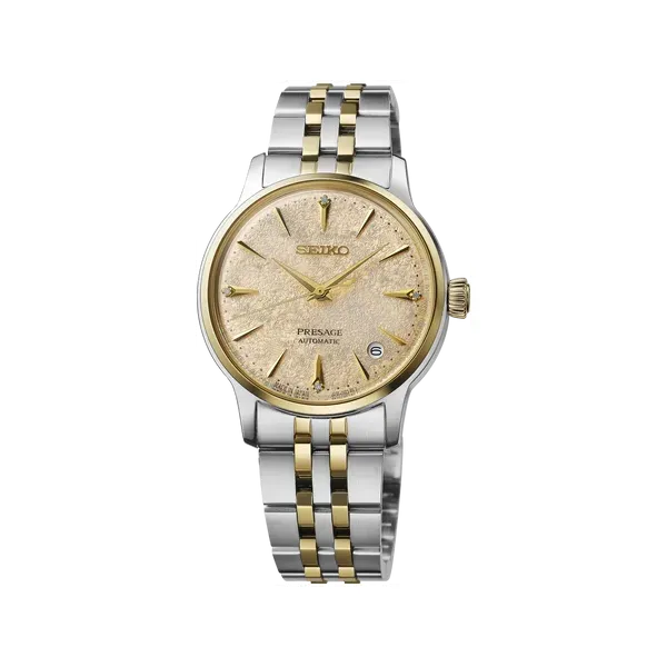 Seiko Presage Cocktail Time Two-Tone Automatic Champagne Dial Swede's Jewelers East Windsor, CT