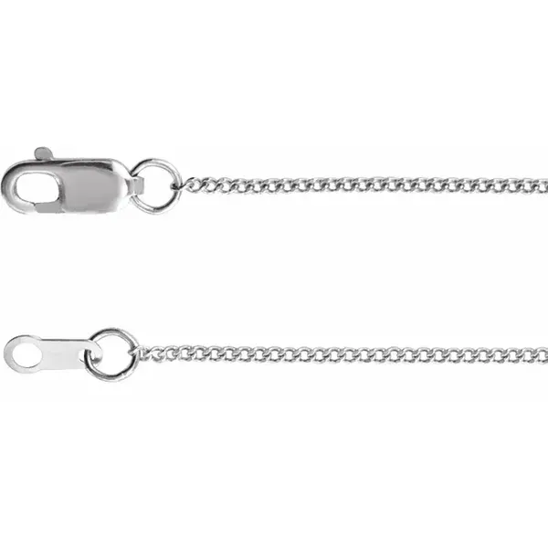 Sterling Silver 1mm Curb Chain 18
