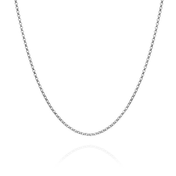 Jorge Chain In Sterling Silver 925. Rhodium Plated Swede's Jewelers East Windsor, CT