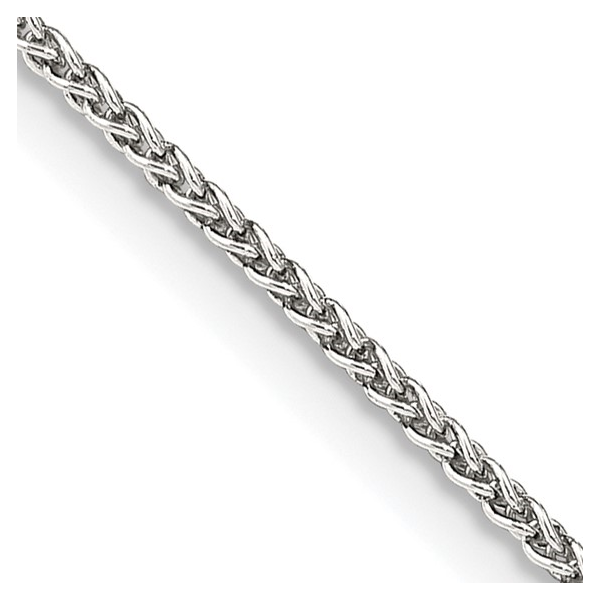 Sterling Silver Rhod-plate 1mm Spiga Chain with Spring Ring Clasp Swede's Jewelers East Windsor, CT